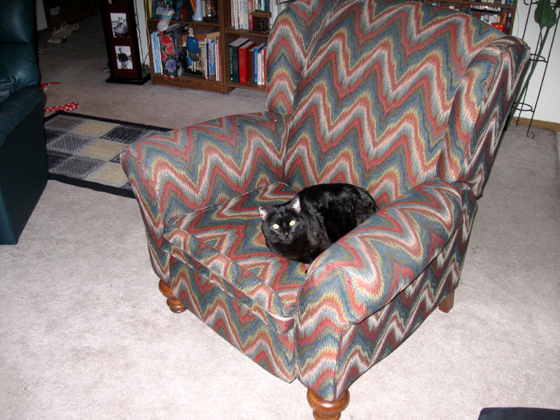 The most diabolical of torture devices, the comfy chair.